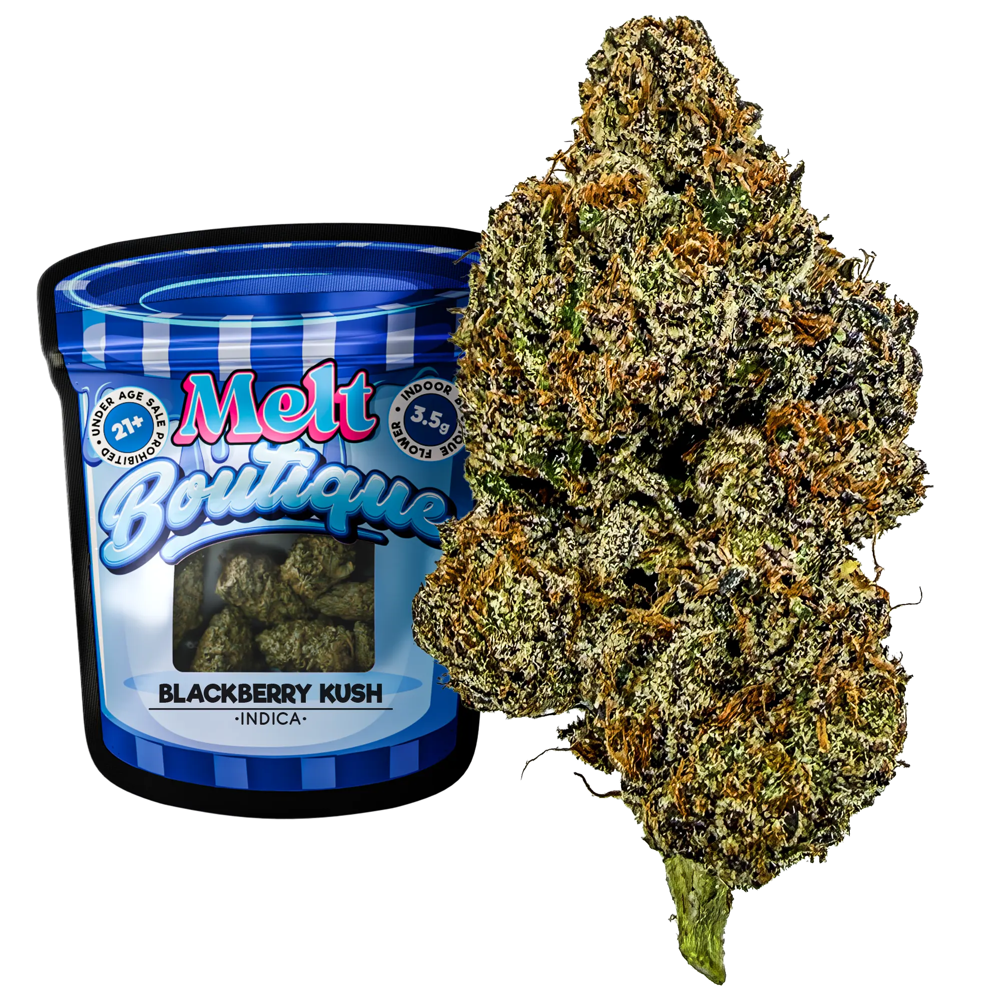 Blackberry Kush Indica THCA Flower – Boutique Craft 3.5g Premium Cannabis Buds