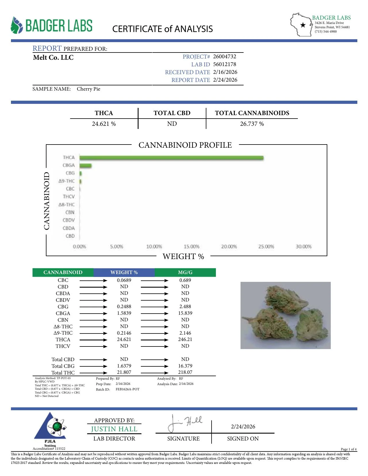 Cherry Pie Hybrid THCA Flower – Sungrown 3.5g Premium Cannabis Buds - Image 2