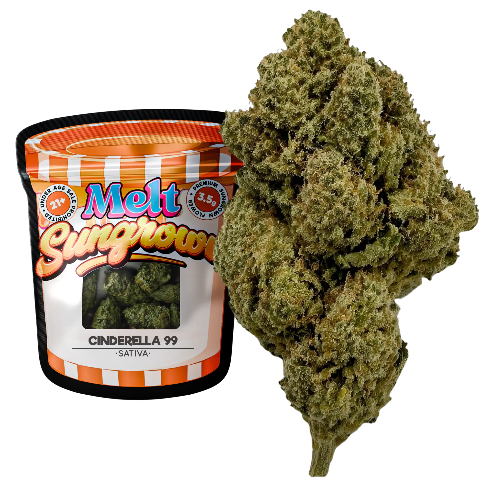 Cinderella 99 Sativa THCA Flower – Sungrown 3.5g Premium Cannabis Buds