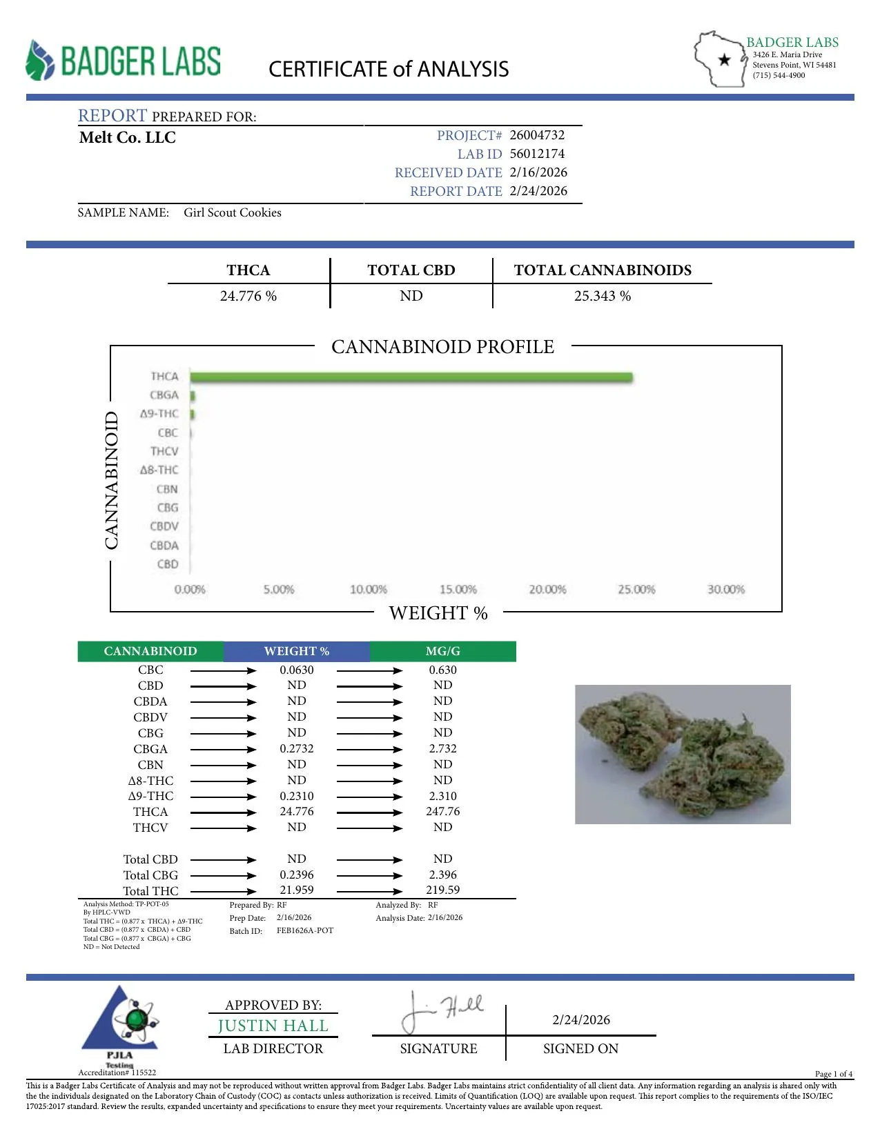 Girl Scout Cookies Hybrid THCA Flower – Sungrown 3.5g Premium Cannabis Buds - Image 2