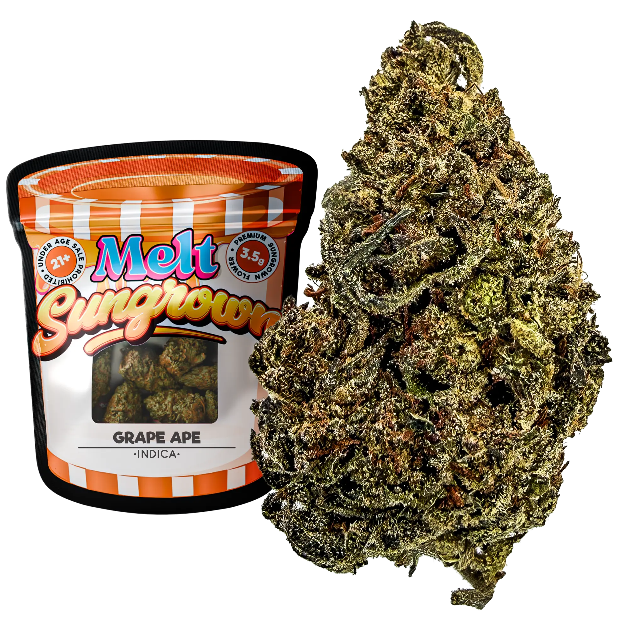 Grape Ape Indica THCA Flower – Sungrown 3.5g Premium Cannabis Buds