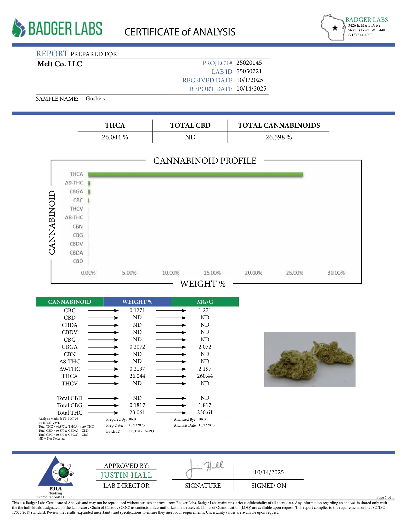 Gushers Hybrid THCA Flower - Infused Boutique Cannabis 3.5g| Heavy-Hitting Sweet Candy, Sour Grape Flavor - Image 3
