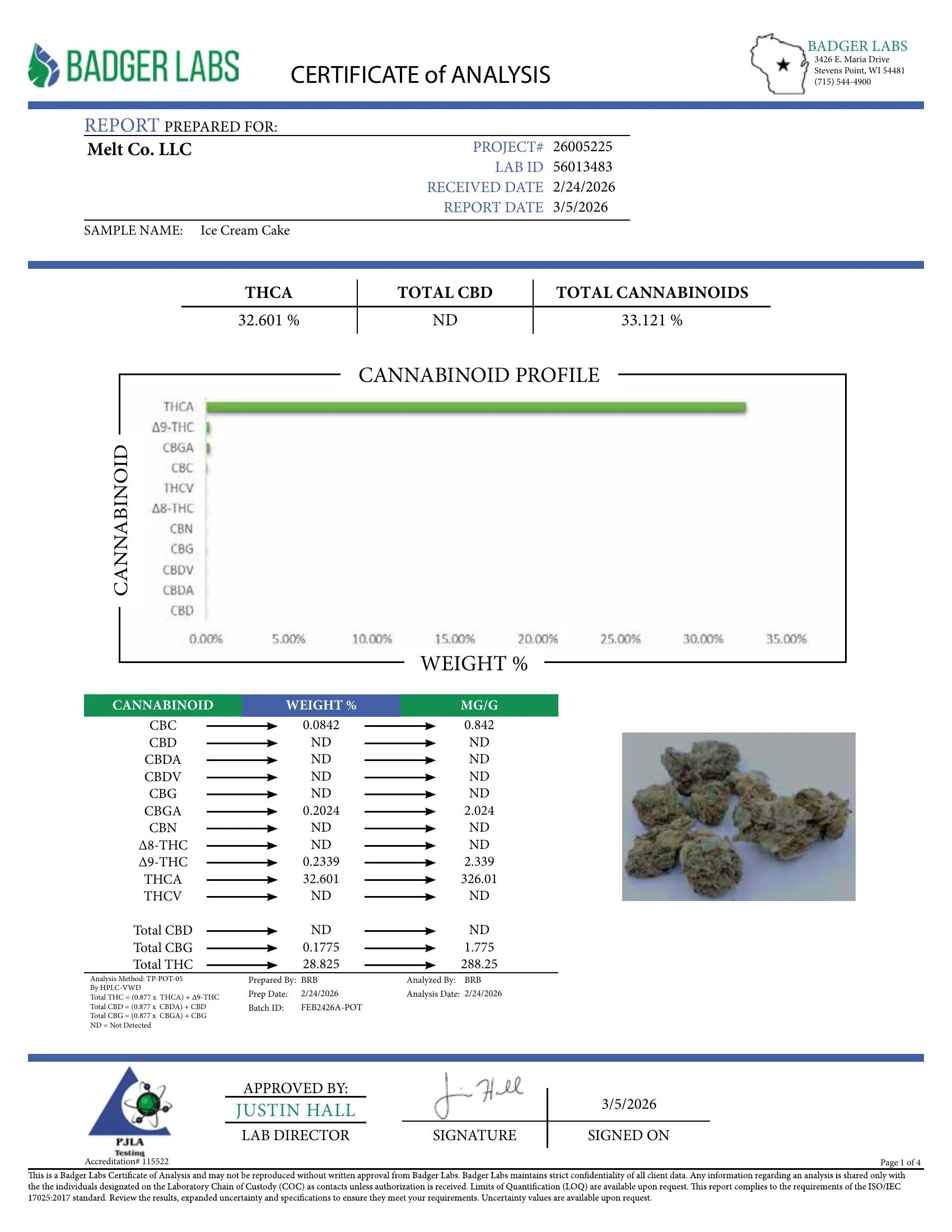 Ice Cream Cake Indica THCA Flower – Bulk 1/4 lb, 1/2 lb, 1 lb | Sungrown Cannabis - Image 2