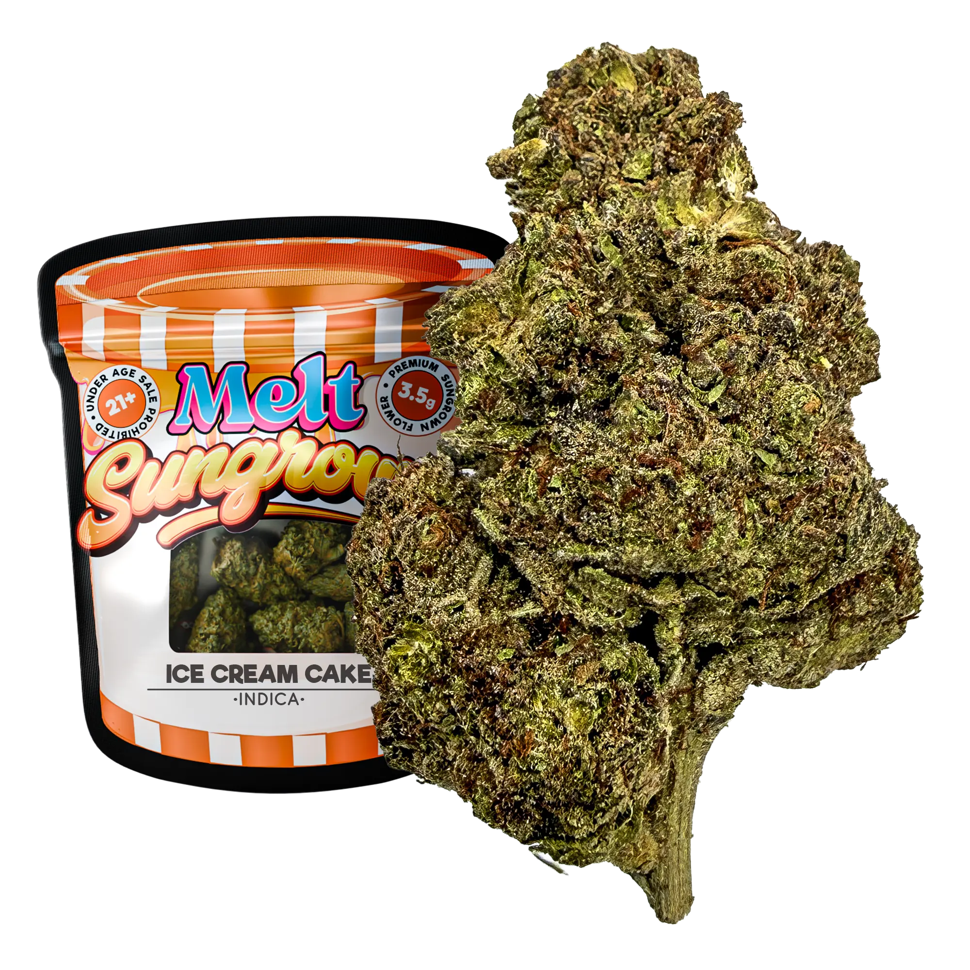 Ice Cream Cake Indica THCA Flower – Sungrown 3.5g Premium Cannabis Buds