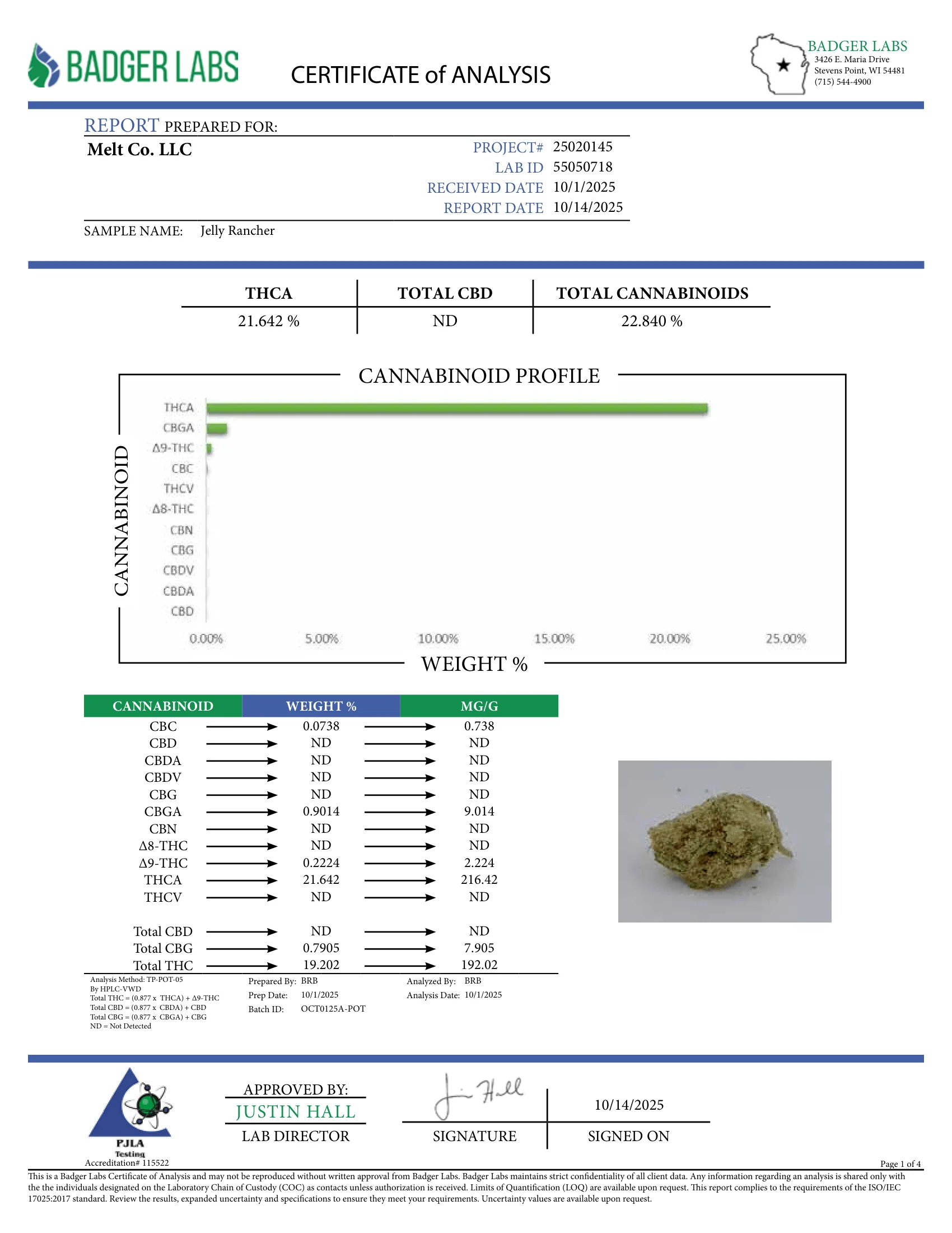 Jelly Rancher Sativa-Dominant Hybrid Flower - Infused Boutique Cannabis 3.5g| Uplifting Sweet Fruit Jelly Flavor - Image 3
