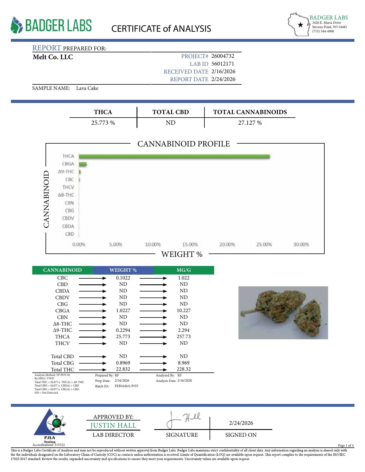 Lava Cake Indica THCA Flower – Sungrown 3.5g Premium Cannabis Buds - Image 2