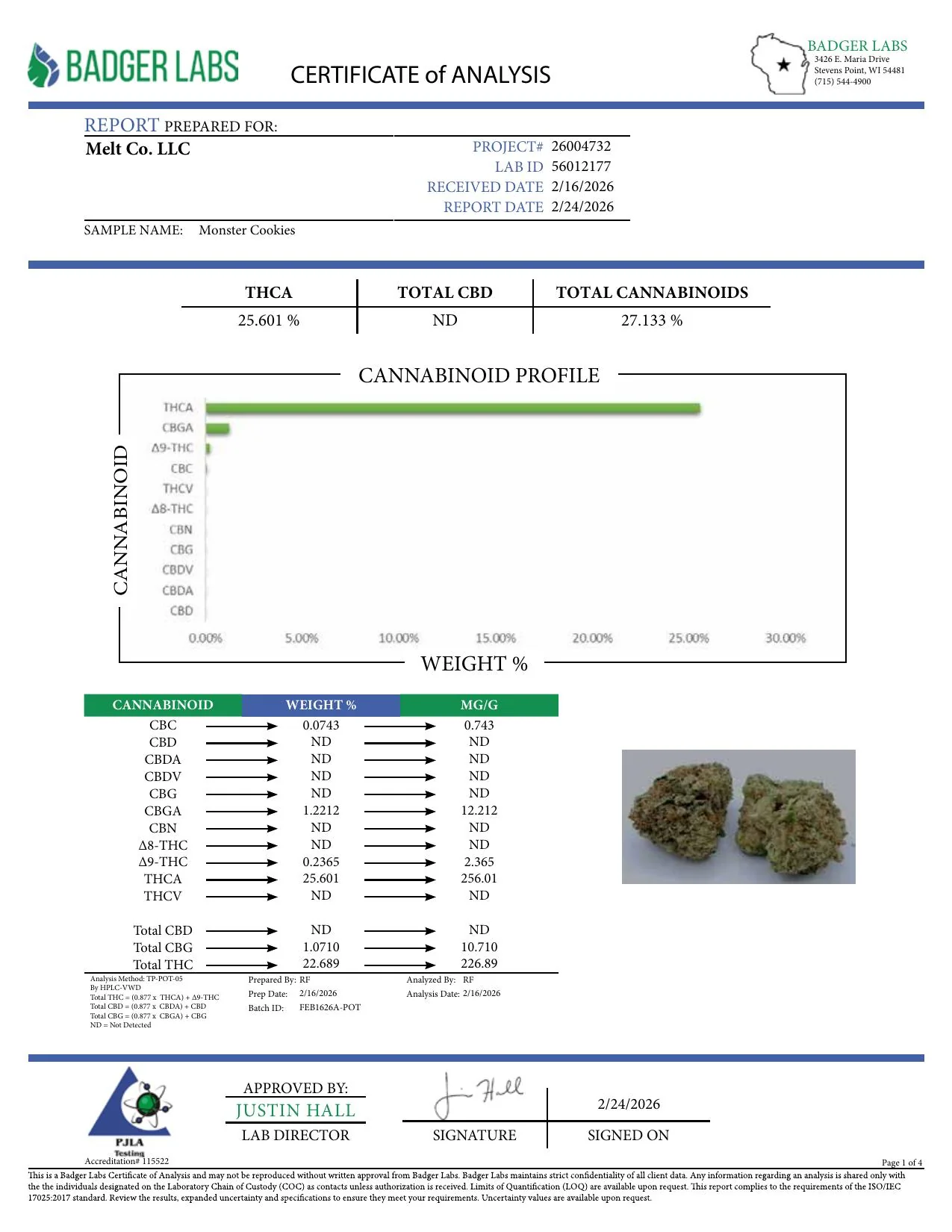 Monster Cookies Indica THCA Flower – Sungrown 3.5g Premium Cannabis Buds - Image 2