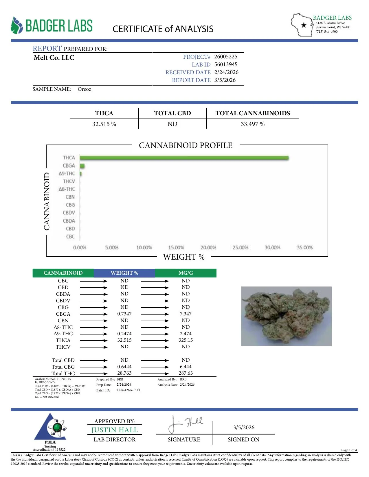 Oreoz Indica THCA Flower – Boutique Craft 3.5g Premium Cannabis Buds - Image 2
