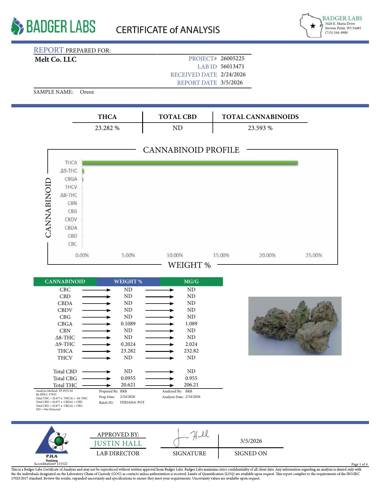 Oreoz Indica THCA Flower – Sungrown 3.5g Premium Cannabis Buds - Image 2
