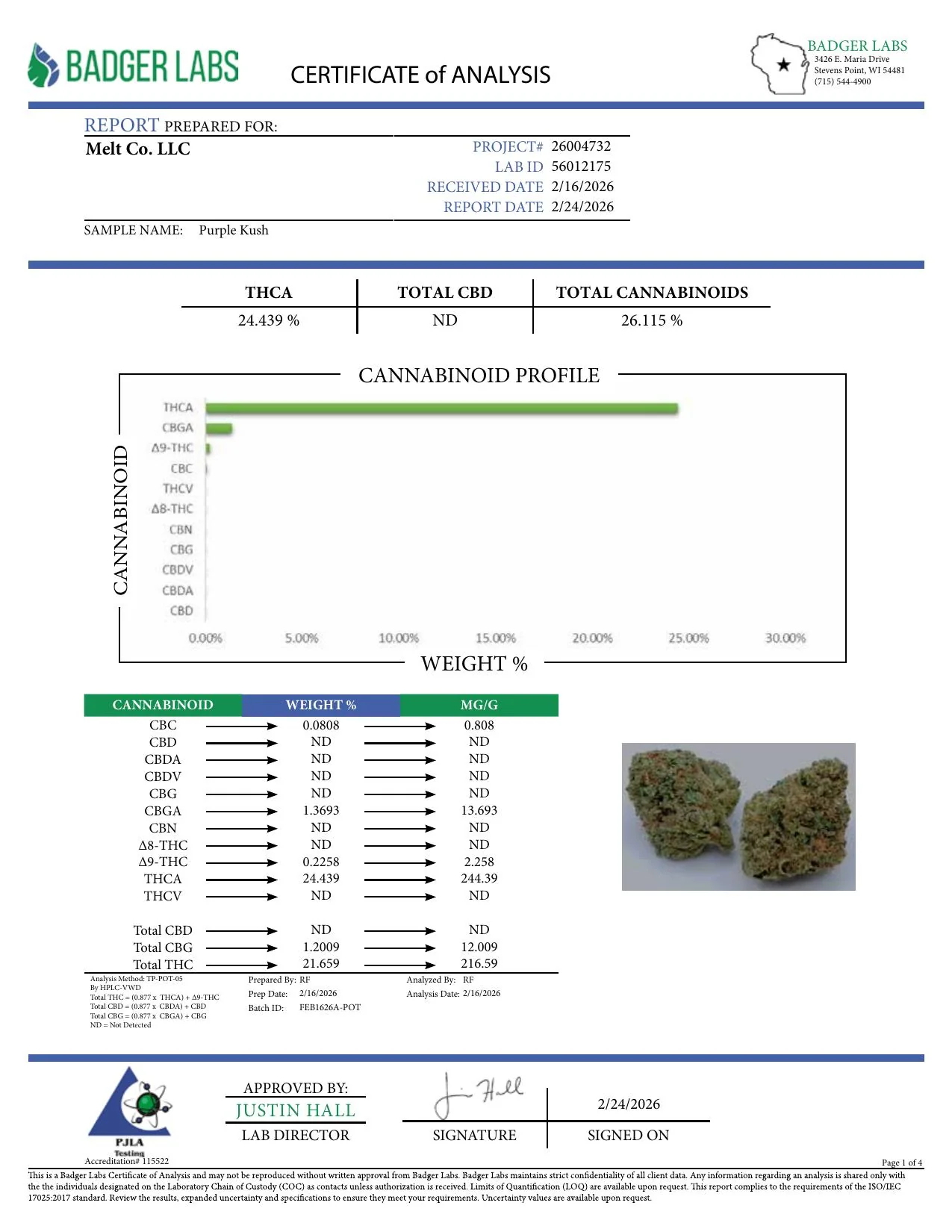 Purple Kush Indica THCA Flower – Sungrown 3.5g Premium Cannabis Buds - Image 2