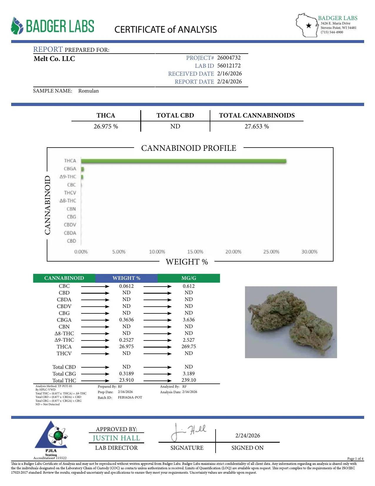 Romulan Indica THCA Flower – Sungrown 3.5g Premium Cannabis Buds - Image 2
