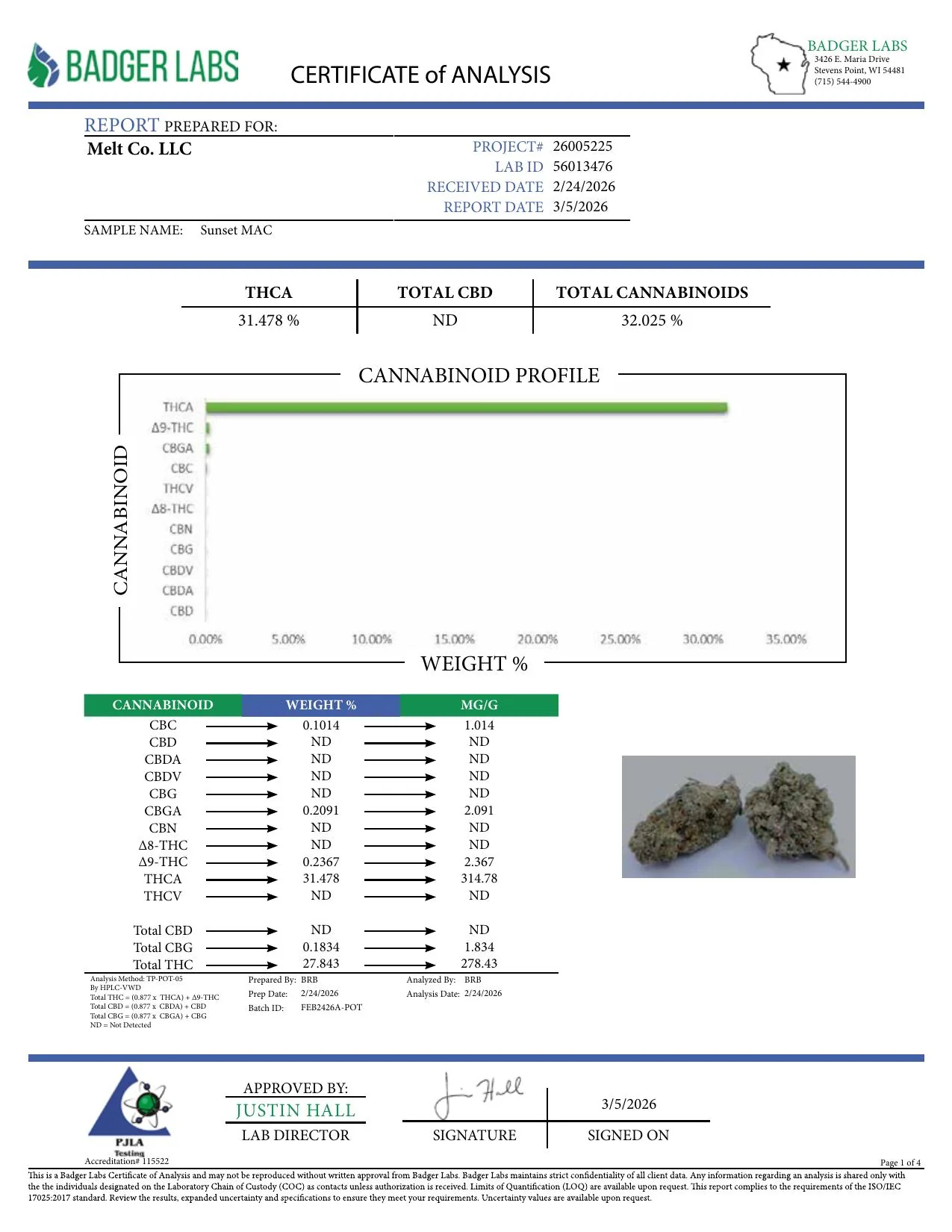 Sunset MAC Hybrid THCA Flower – Premium Indoor 3.5g Premium Cannabis Buds - Image 2